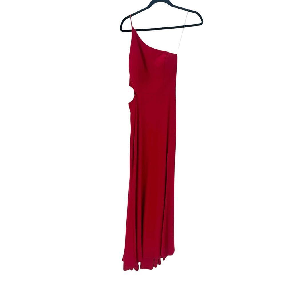 Jump Apparel One Shoulder Jersey Gown with Cutout Red Size 00 NWOT - Picture 6 of 11